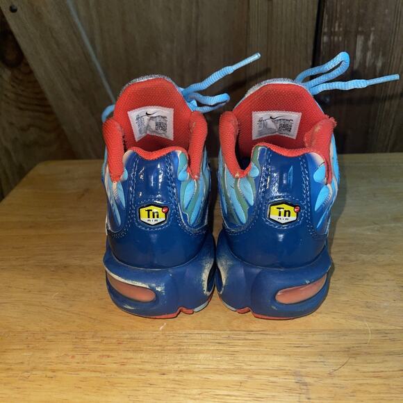 Nike Air Max Plus GS 'SWOOSH CHAIN' Blue Orange White CQ4816 400 GS Sz 5Y - Picture 4 of 8